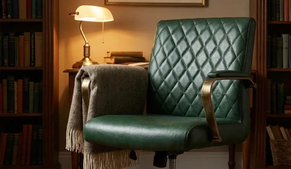 vegan leather desk chair
