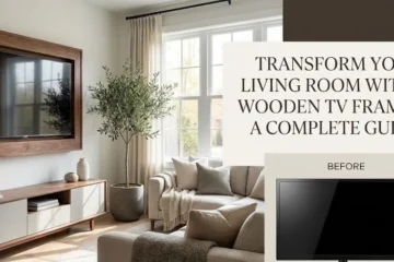 wooden TV frame