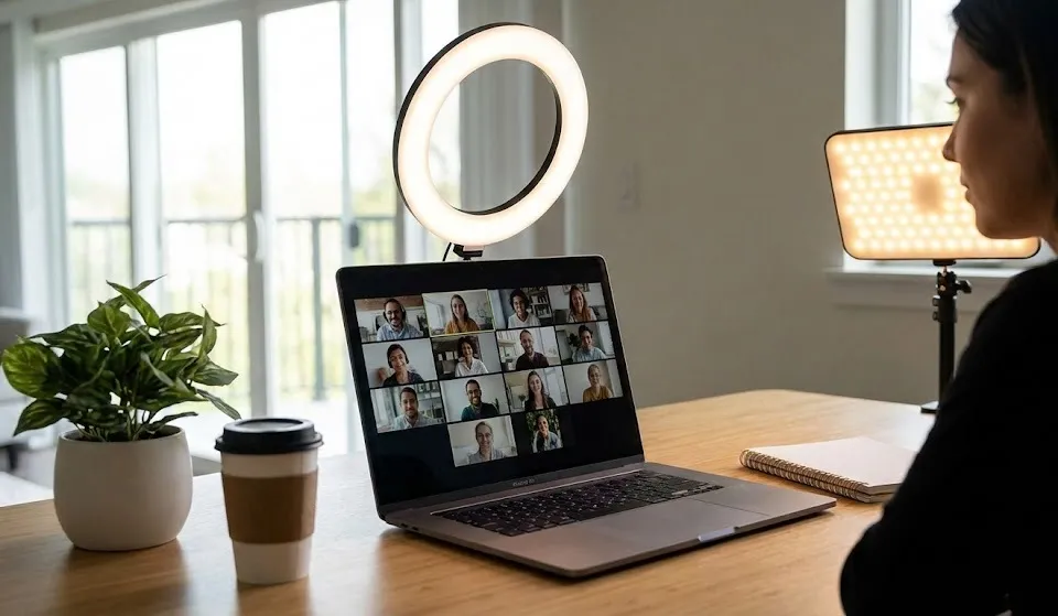 best lighting for webcam meetings
