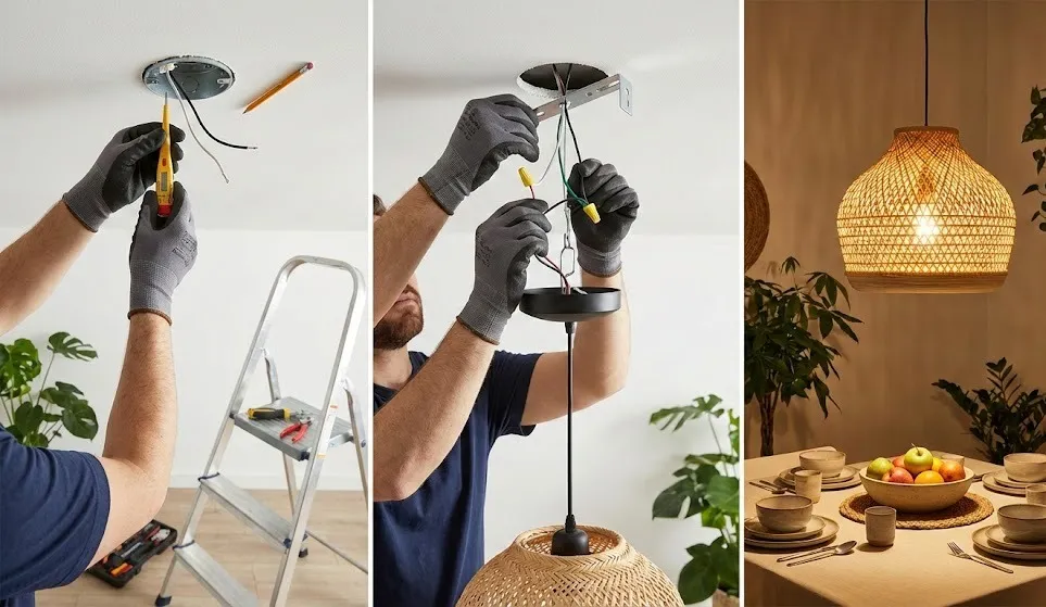how to hang a hanging lamp