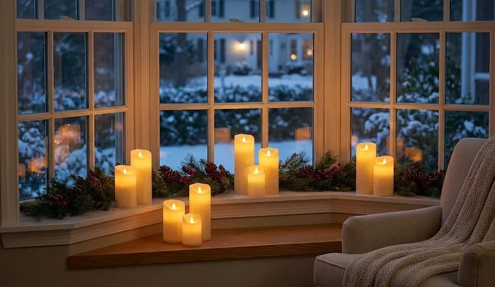 luminara candles for windows