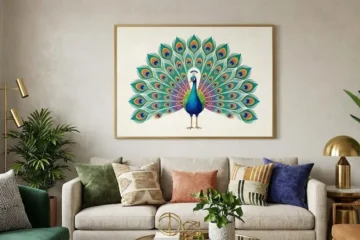 peacock wall art
