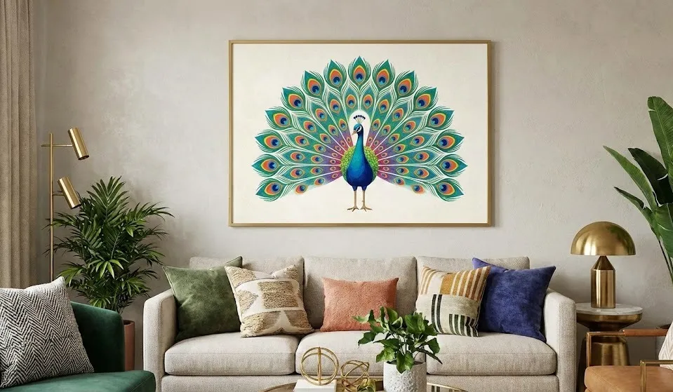 peacock wall art