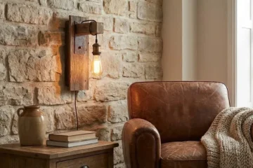 rustic wall light