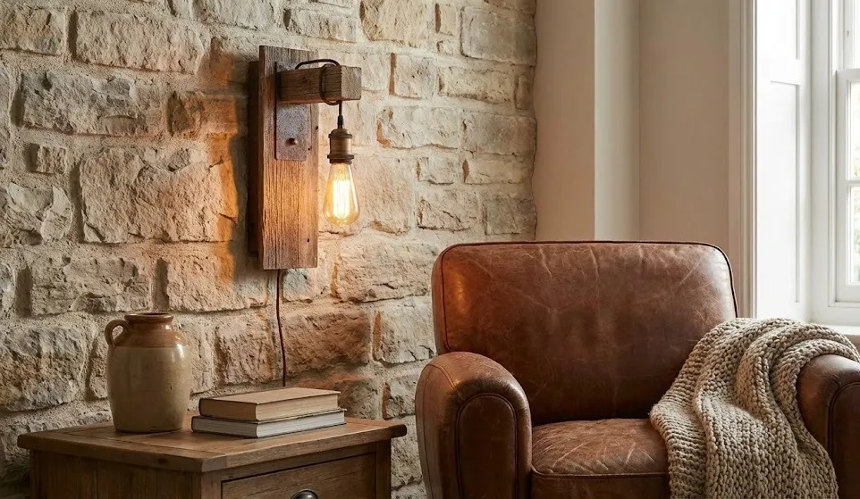 rustic wall light