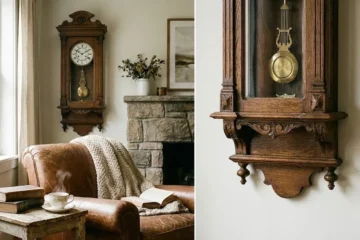 vintage wall clock wooden