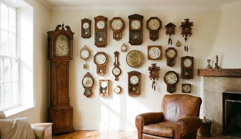 vintage wall clocks for living room
