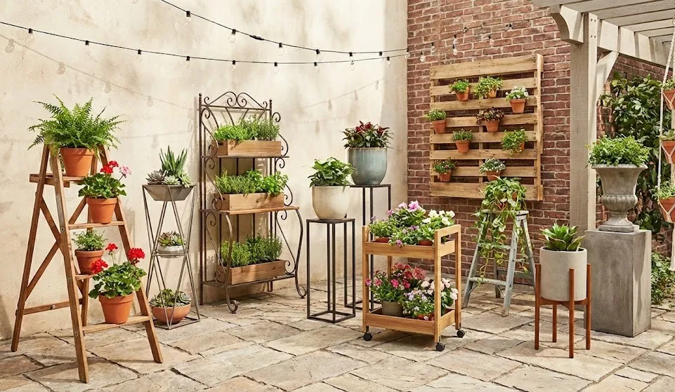 10 outdoor plant stand ideas that will make your patio look amazing