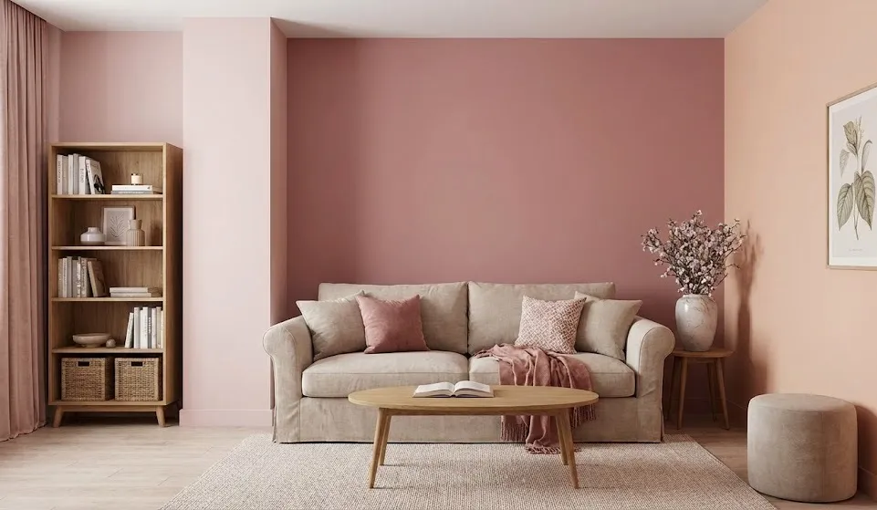 Pink Living Room Walls