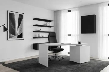 Black and White Interior Design Modern Office
