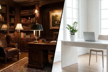 Dark Academia vs. Modern Minimalist Office