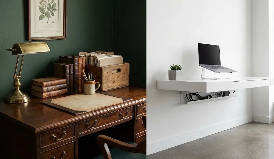 Dark Academia vs. Modern Minimalist Office