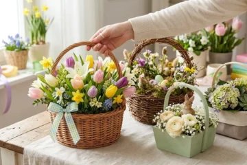 Easter Floral Arrangements Basket