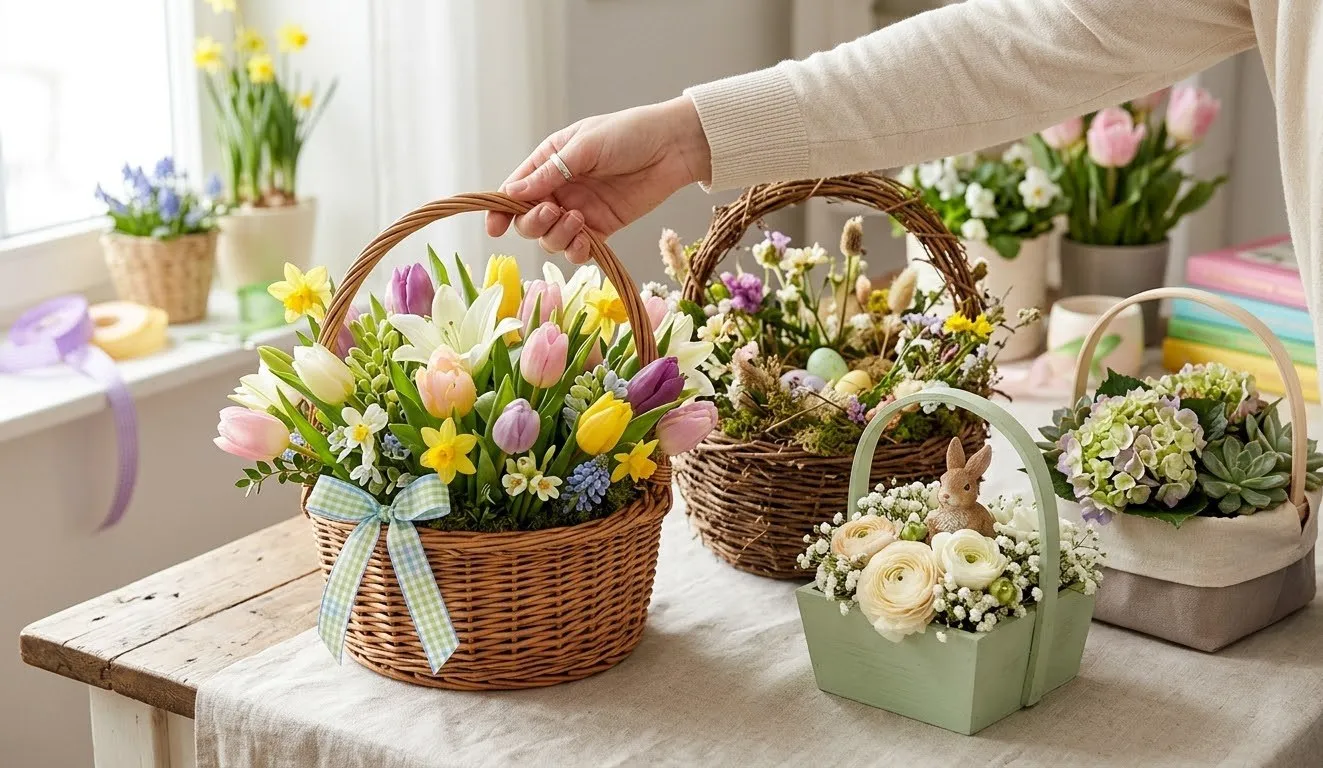 Easter Floral Arrangements Basket