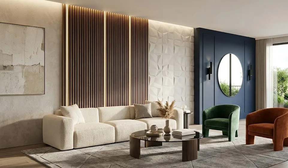 Drawing Room Interior Modern Wall Design Ideas