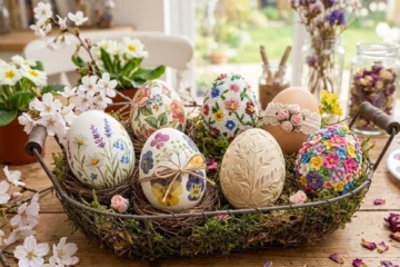 Flower Easter Eggs Decorating Ideas