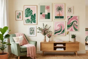 Pink and Green Room Posters