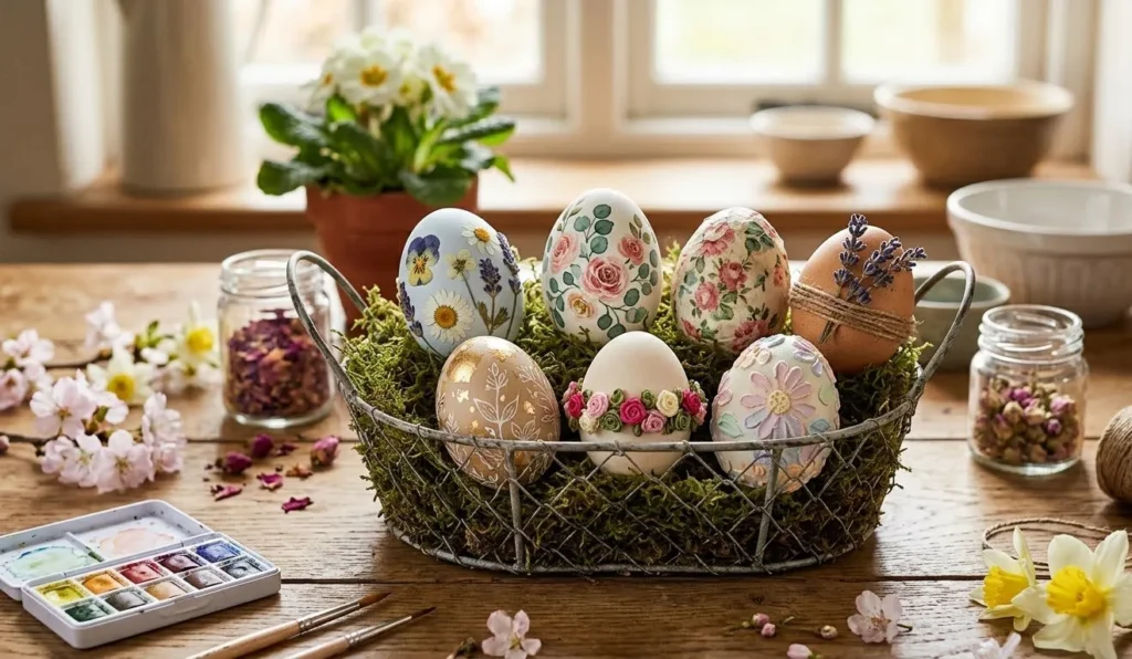 Flower Easter Eggs Decorating Ideas